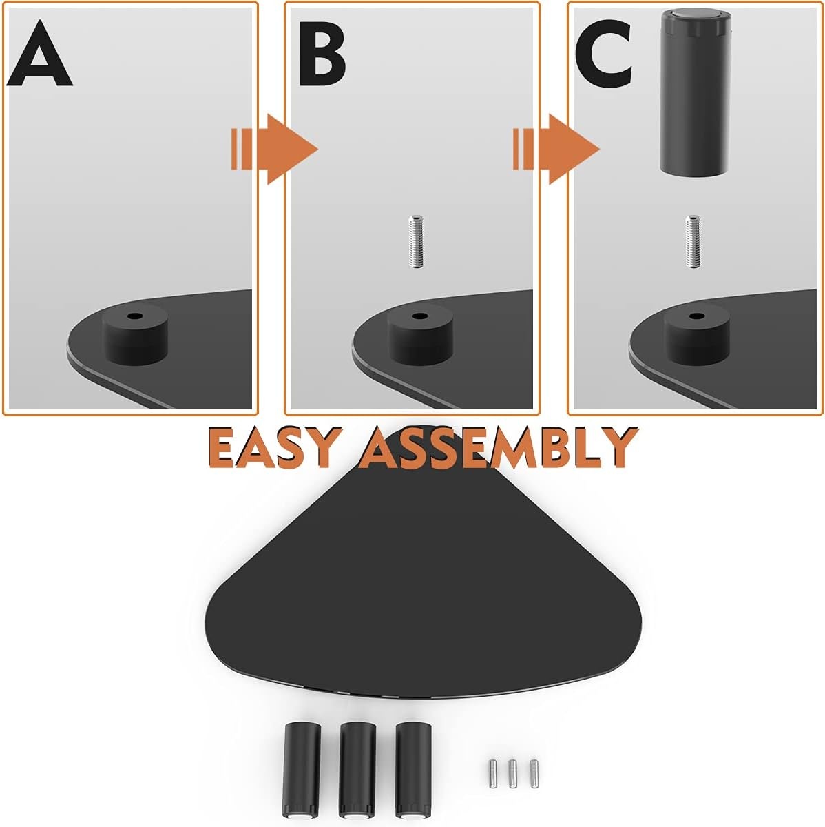 image:imageHemudu 2 Pack Computer Monitor Riser Triangle Save Space Desktop Corner Stand for Computer Monitor amp Laptop Black HD01B203black