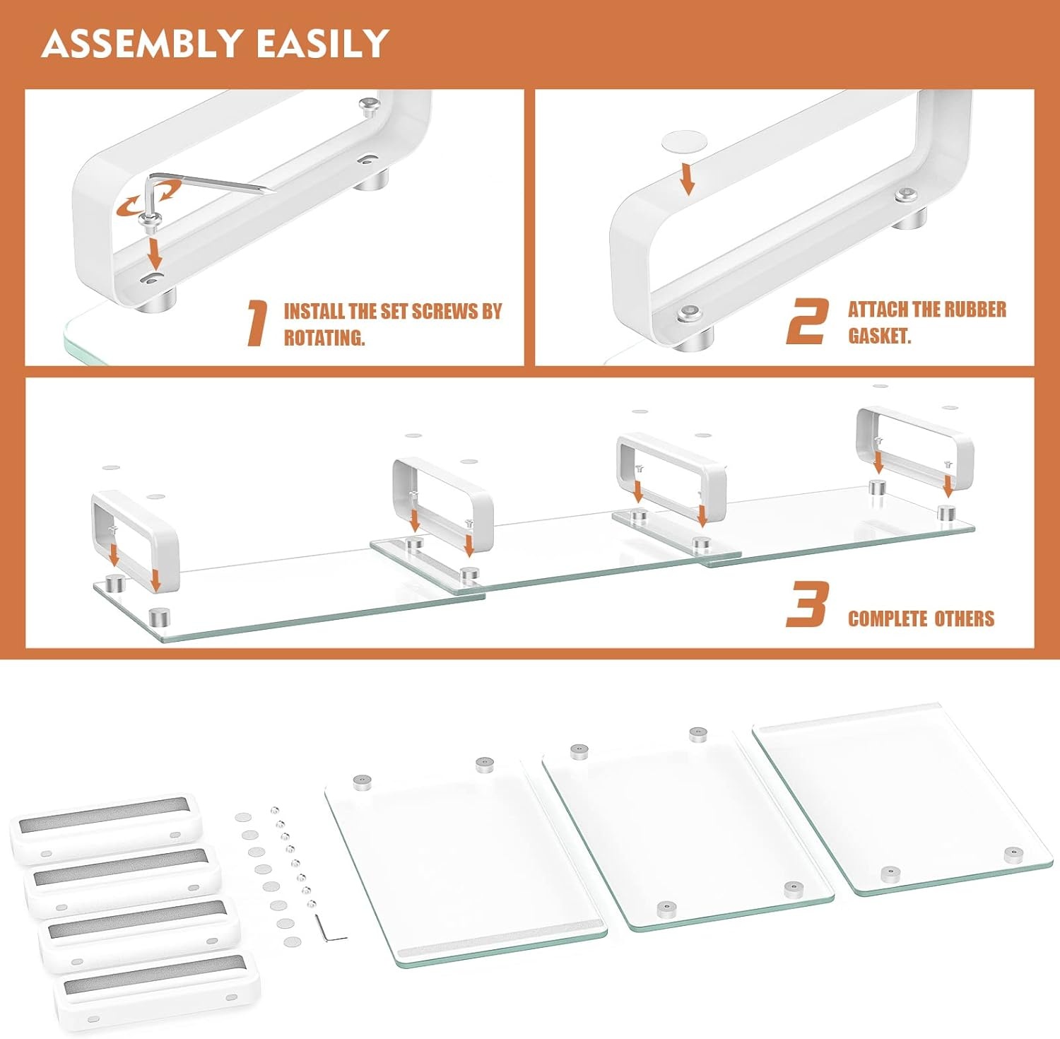 image:imageHemudu Dual Monitor Stand Computer Monitor Stand Desktop Organizer Monitor Stand Riser for PC Computer Laptop Clear HD02T3012 Pack Monitor Stand