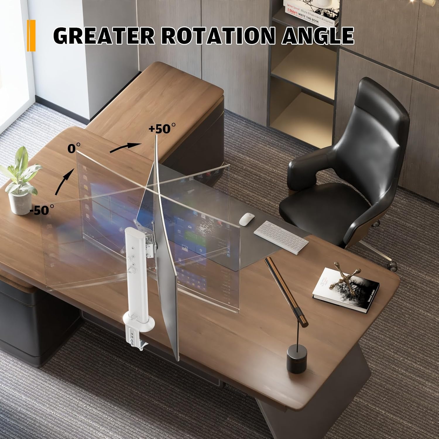 image:imageHemudu Single Desk Monitor Arm Mount Stand Fit for 13 inch to 32 inch Flat Curved Computer Screen with Swivel Height Adjustable RotationHolds up to 77lbs White1332 inches