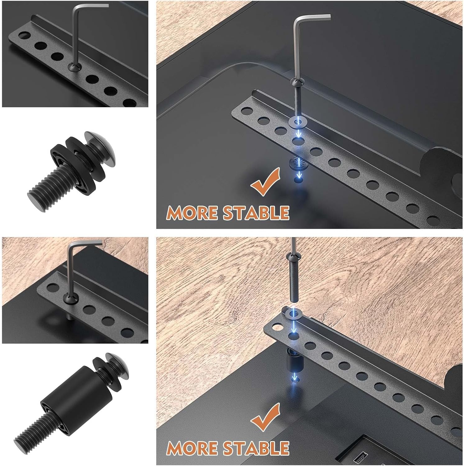 image:imageTV Mount Screws Universal TV Installation Hardware Kit Includes M4 M5 M6 M8 Sets Screws and Spacers for Samsung Vizio LG TCL Sony Sharp Philips Panasonic amp More Up to 100 HTA001Black
