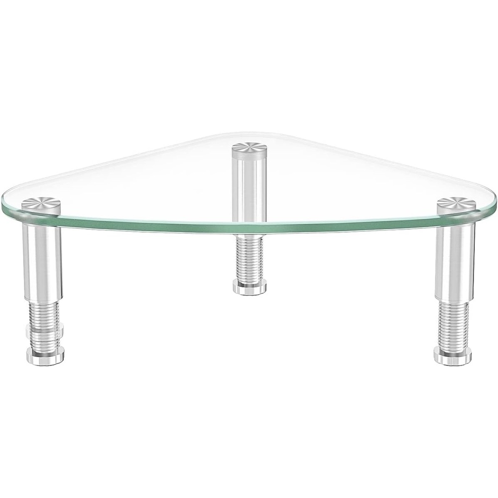 image:imageHemudu Clear Glass Computer Monitor Riser Triangle Desktop Universal Corner Stand for Computer Monitor amp Laptop HD01T003clear