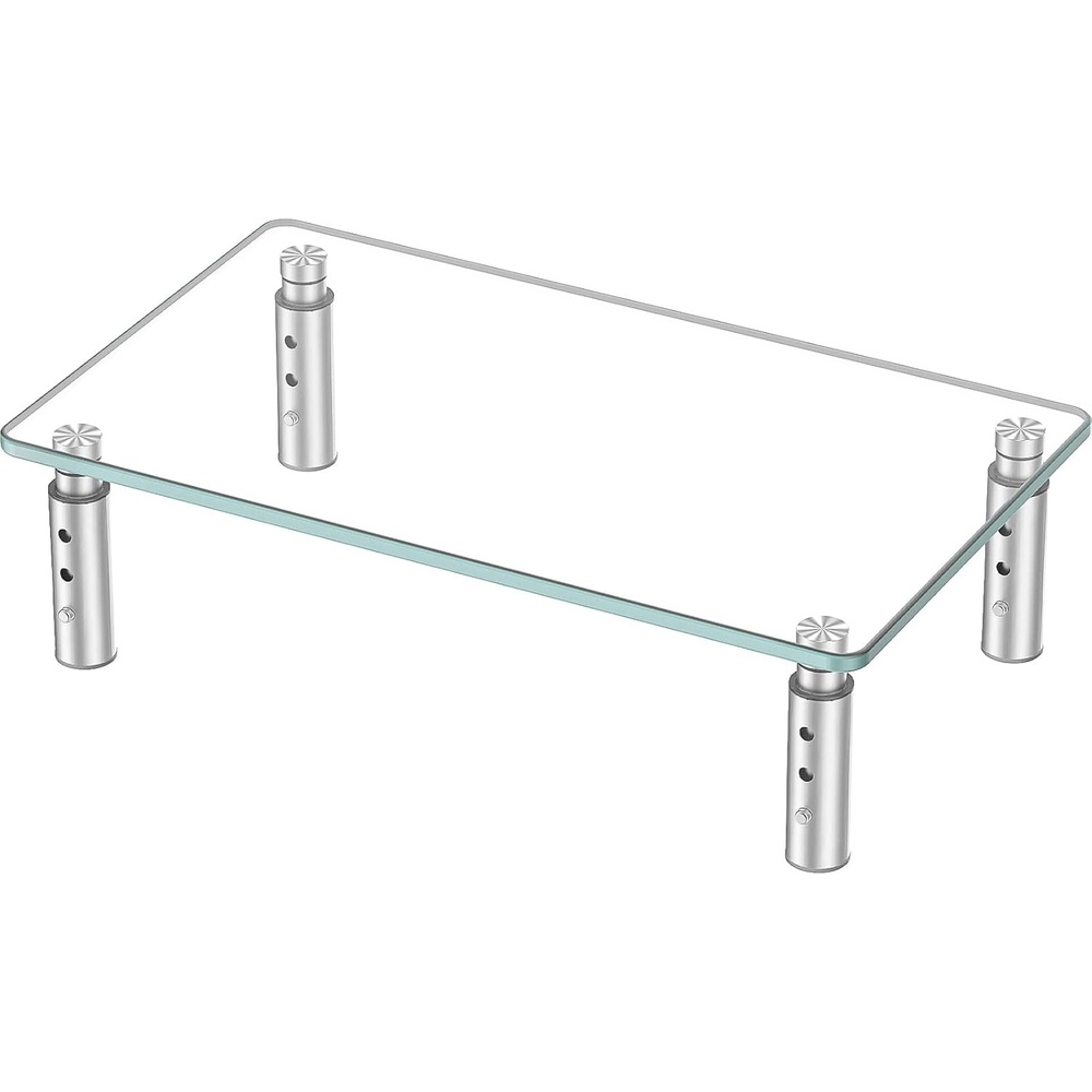 image:imageHemudu Monitor Stand 3 Adjustable Height Monitor Riser Computer Monitor Stand Desktop Organizer Monitor Stand Riser for PC Computer Laptop Clear1 Pcs computer monitor stand
