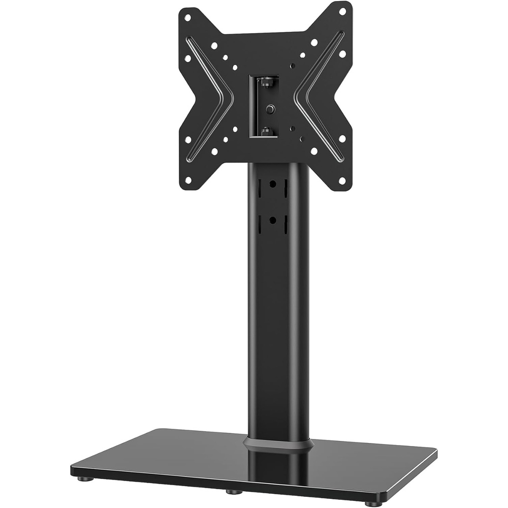 image:imageHemudu Universal Swivel TV StandBase Table Top TV Stand for 21 to 50 inch TVs with 90 Degree Swivel 4 Level Height Adjustable Heavy Duty Tempered Glass Base Holds up to 99lbs HT02B00213 x 9 x 195 inches For 1943 TVs