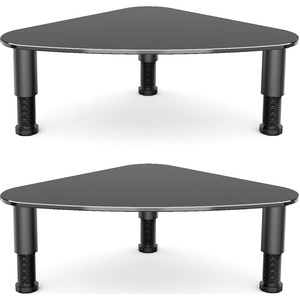 image:imageHemudu 2 Pack Computer Monitor Riser  Triangle Save Space Desktop Corner Stand for Computer Monitor amp Laptop Black HD01B203black