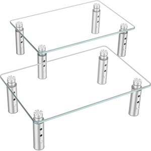 image:imageHemudu 2 Pack Monitor Stand Riser 3 Height Adjustable Laptop Stand Riser Monitor Stand Riser for PC Computer Laptop Clear HD06T2012 Pcs computer monitor stand