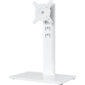 image:imageSingle LCD Computer Monitor FreeStanding Desk Stand Mount Riser for 13 inch to 32 inch screen with Swivel Height Adjustable Rotation Vesa Base Stand Holds One 1 Screen up to 77LbsHT05B001White