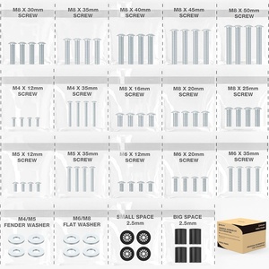 image:imageTV Mount Screws Universal TV Installation Hardware Kit Includes M4 M5 M6 M8 Sets Screws and Spacers for Samsung Vizio LG TCL Sony Sharp Philips Panasonic amp More Up to 100 HTA001White
