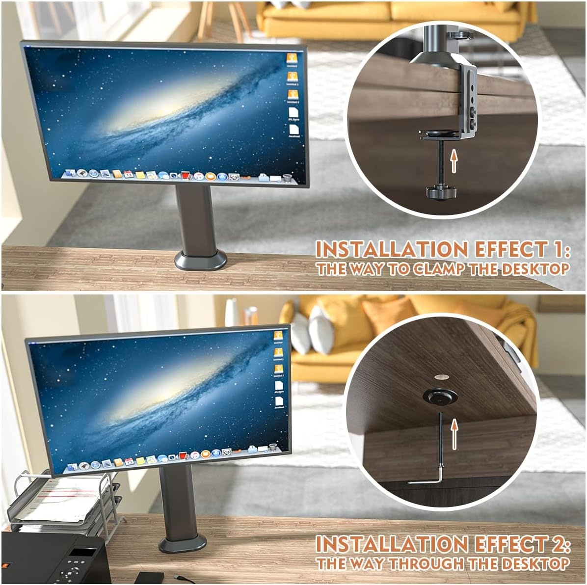 image:imageHEMUDU Single Desk Monitor Arm Mount Stand Fit for 13 inch to 32 inch Flat Curved Computer Screen with Swivel Height Adjustable RotationHolds up to 77lbs Black13 inch 32 inch