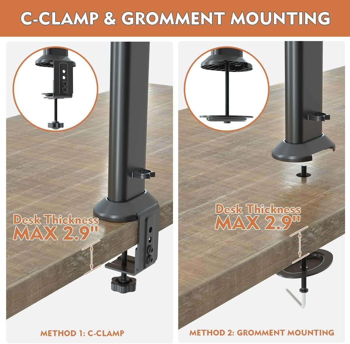 image:imageHEMUDU Single Desk Monitor Arm Mount Stand Fit for 13 inch to 32 inch Flat Curved Computer Screen with Swivel Height Adjustable RotationHolds up to 77lbs Black13 inch 32 inch