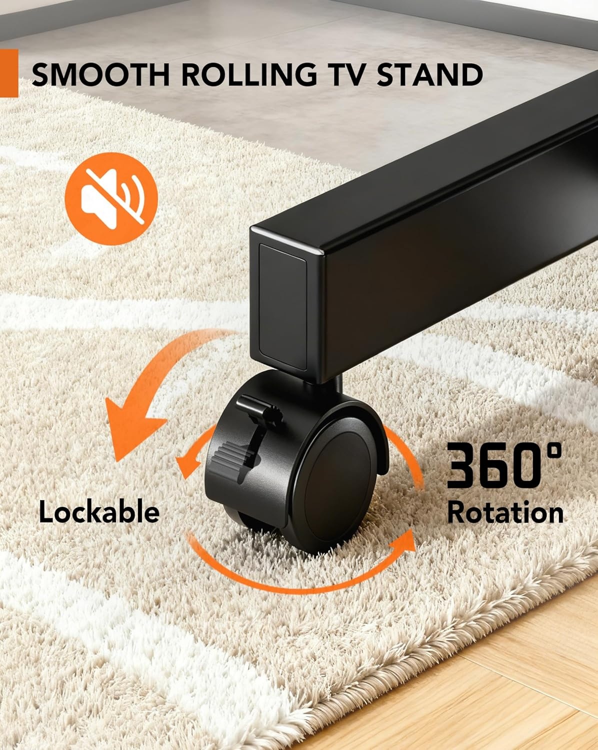 image:imageMobile TV Floor Stand for 1350 inch LCD LED FlatCurved Panel Screen TVs up to 44 lbs Height Adjustable TV Stand Mount with VESA 200x200 Portable TV Stand with Tilt Function HT1007BM1350 Swivel Floor Tv Stand With Shelf