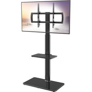 image:imageHemudu Mobile TV Stand for 2360 Inch LCD LED FlatCurved Screen TVs TV Cart Holds up to 77Lbs Rolling TV Stand with Tilt Height Adjustable Pole TV Floor Stand with Shelf Max VESA 400x400mm2765 SWIVEL FLOOR TV STAND WITH MOUNT