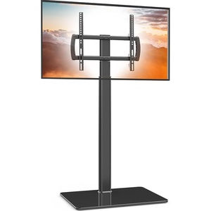 image:imageHemudu Mobile TV Stand for 2360 Inch LCD LED FlatCurved Screen TVs TV Cart Holds up to 77Lbs Rolling TV Stand with Tilt and Height Adjustable Pole TV Floor Stand with Wheels Max VESA 400x400mm2755 SWIVEL FLOOR TV STAND WITH MOUNT